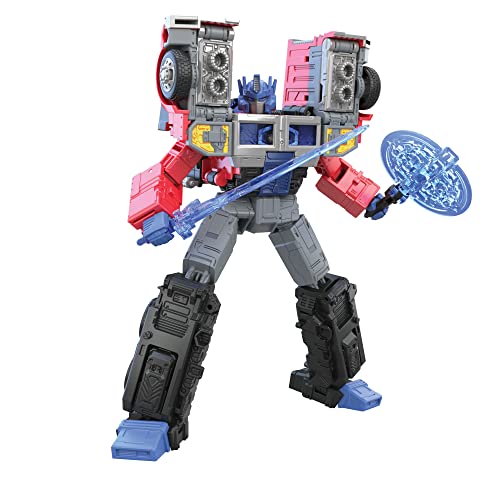 Transformers Toys Generations Legacy Series Leader G2 Universe Laser Optimus Prime Action Figure - Kids Ages 8 And Up,Multicolore