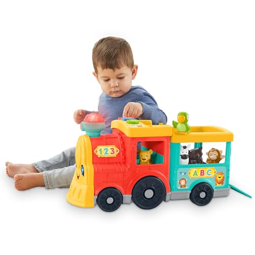 Fisher-Price - Little People Il Trenino Dell'Abc Edizione Multilingue, A Spinta Con Luci, Musica E Apprendimento Smart Stages, Giocattolo Per Bambini