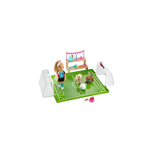 Barbie Dreamhouse Adventures Bambola Chelsea Playset Con Accessori Da Calcio, 3+ Anni, Ghk37
