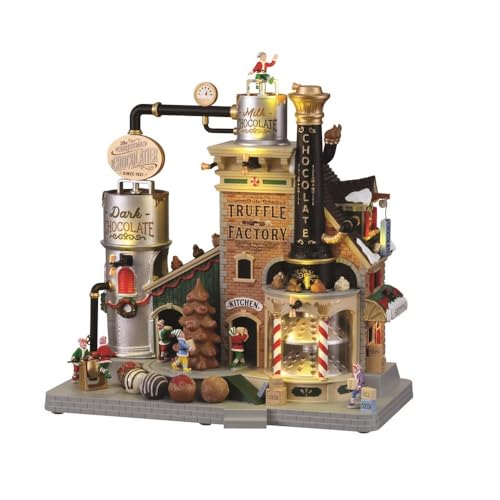 Lemax 15805-Uk Santa'S Wonderland Sights & Sounds: The Christmas Chocolatier Truffle Factory, Multicolore