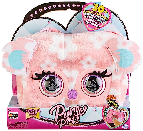 Purse Pets, Print Perfect Bamboo Boo Koala, Animale Giocattolo E Borsa Interattiva Con Oltre 30 Effetti Sonori E Reazioni, Giocattoli Per Bambine Dai 