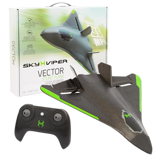 Giochi Preziosi Vector Stunt Jet, Aereo Rc Telecomandato Per Bambini, Velocità 50Kmh, Acrobazie Con Pulsante Stunt, Struttura Resistente Agli Urti, Ri