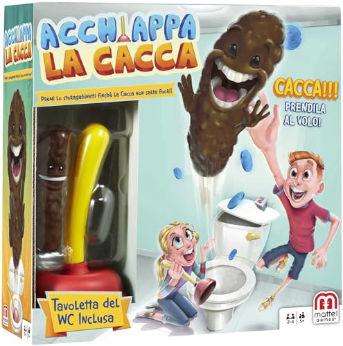 Mattel Games, Acchiappa La Cacca Con Toilet Incluso, Gioco Da Tavolo Per Bambini 5 + Anni, Fww30, Multicolore