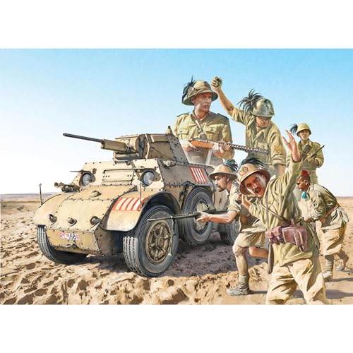Italeri-6591 Ab 41 With Bersaglieri Italian Infantry, Scala 1:35, Model Kit, Modello In Plastica Da Montare, Modellismo, It6591