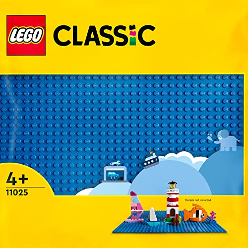 Lego Classic Base Blu, Tavola Per Costruzioni Quadrata Con 32X32 Bottoncini, Piattaforma Classica Per Mattoncini Per Costruire Ed Esporre I Modellini,