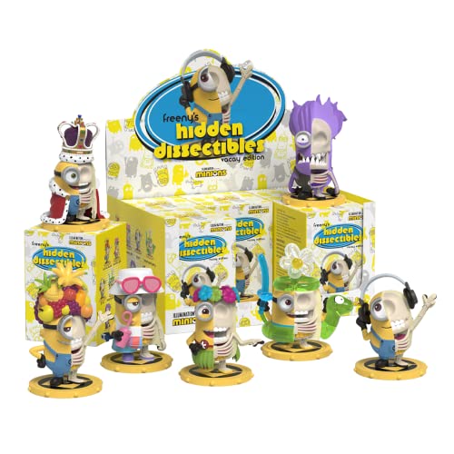 Mighty Jaxx Freeny'S Hidden Dissectibles Minions (Vacation Edition), Blind Box Con 6 Action Figure Da Collezione Dei Minions, Senza Doppioni, In Confe