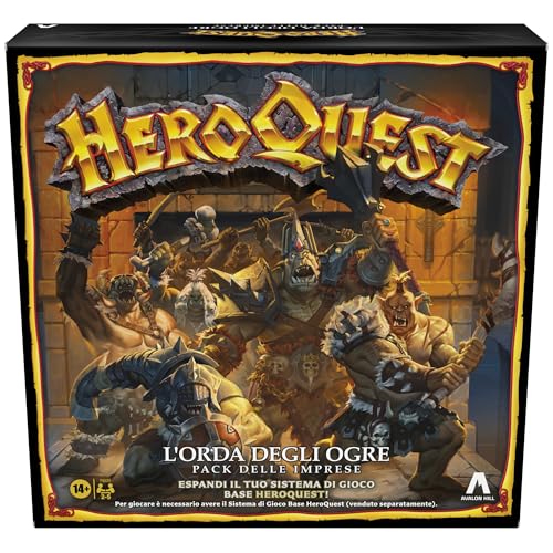 Avalon Hill, Heroquest, Pack Delle Imprese L'Orda Degli Ogre, Gioco Per Roleplay, Per Giocare È Necessario Avere Il Sistema Di Gioco Base Heroquest -