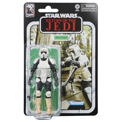 Star Wars Hasbro The Black Series, Biker Scout, Action Figure Collezionabili Per Adulti Da 15 Cm Per Il 40° Anniversario Del Film Ritorno Dello Jedi,
