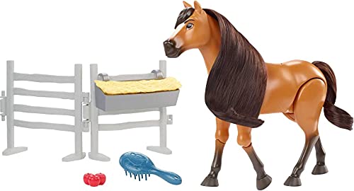 Spirit - Il Ribelle Cavallo Spirit Libero Per Sempre Articolato Galoppa E Nitrisce, Criniera E Coda Lunghe Da Spazzolare E Accessori, Giocattolo Per
