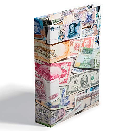 Leuchtturm 309759 Album Di Banconote Bills - Album Da Collezione Per 300 Banconote - Incl. 100 Buste Senza Acidi E Plastificanti