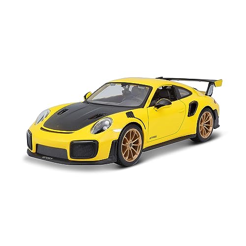 Maisto Porsche 911 Gt2 Rs-1:24 Bambini Giocattolo, Colore Giallo E Nero, Scala, 31523-00000045