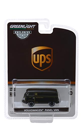 Modellino Furgone Ups Volkswagen Panel Van 7Cm Type 2 Scala 1/64 Greenlight Furgoncino