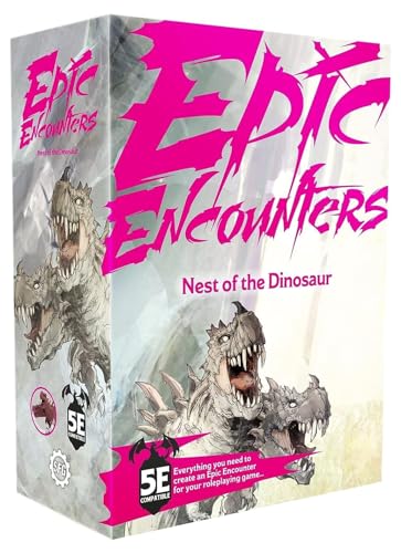 Steamforged Epic Encounters: Nest Of The Dinosaur: Fantasy Roleplaying Gioco Da Tavolo Con Enorme Miniatura Boss, Tappetino Da Gioco A Doppia Faccia E