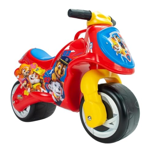 Injusa - Moto Primi Passi Neox Paw Patrol, Per Bambini Da 18 Mesi A 3 Anni, Con Decorazioni Chase E Marshall, Ruote In Plastica E Maniglia Per Il Tras