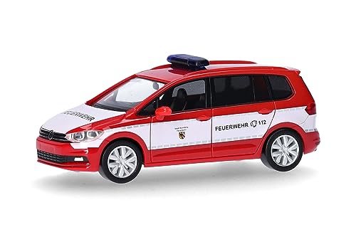 Herpa Modello Di Auto Vw Touran "Feuerwehr Nürnberg", In Scala 1:87, Pezzo Da Collezione, Modello Tedesco, Statuetta Plastica