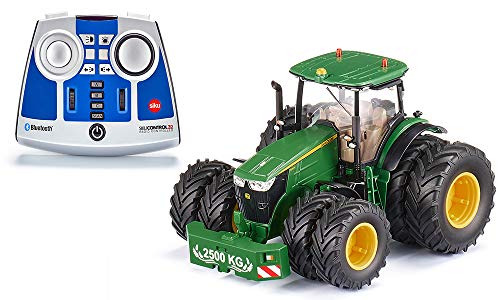 Siku 6736, Trattore John Deere 7290R, Con Telecomando, Verde, Metallo E Plastica, 1:32, Telecomandato, Guida Da App Tramite Bluetooth, Ruote Gemellate