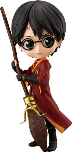 Bandai Banpresto Bp19968P - Qposket - Wizarding World Harry Potter - Figura D'Azione Harry Potter Quidditch, 14 Cm