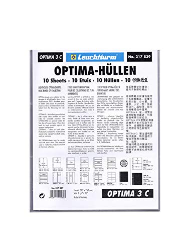 Plastic Pockets Optima, 3-Way Division, Clear