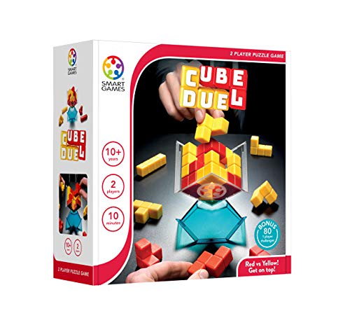Smart Games - Cube Duel, 2 Player Puzzle Game, Bonus 80 Challenges For 1 Player, 10+ Years