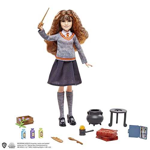 Harry Potter - Hermione E La Pozione Polisucco, Playset Con Bambola Hermione Granger In Uniforme Di Hogwarts E Accessori, Giocattolo Per Bambini 6+ An