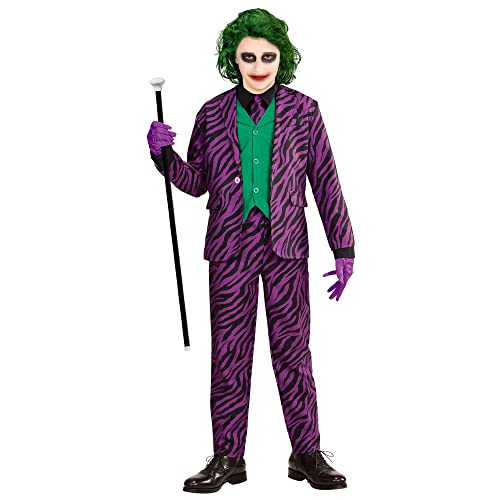 "Evil Clown" (Jacket With Vest, Pants, Tie) - (140 Cm / 8-10 Years)