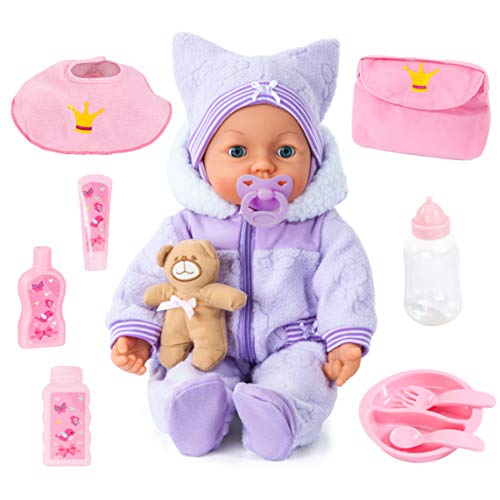 94694Aa, Bayer Design, Bambola Interattiva, Piccolina Magic Eyes Con Accessori, 46Cm