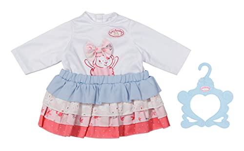 Baby Annabell Outfit Skirt - To Fit 43Cm Baby Annabell Dolls - Set Includes Pretty Top With Tiered Skirt And Clothes Hanger - Suitable For Children Ag