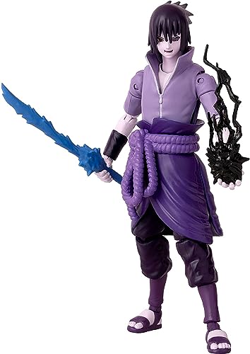 Bandai, Anime Heroes, Naruto Shippuden, Action Figure Sasuke Anime Heroes 17 Cm, Uchiwa Sasuke Rinnegan/Mangekyo Sharingan, 36962, Multicolore