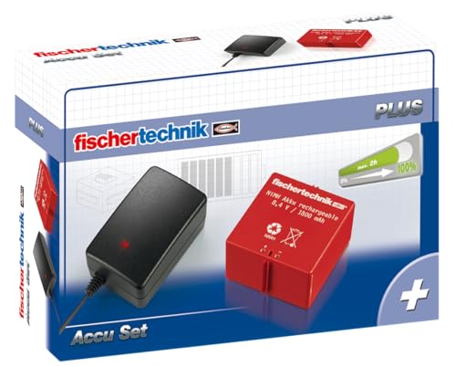 Fischertechnik 34969 Plus Accu Set Di Batterie Elettroniche Per Bambini Dai 7 Anni In Su, Colore Red, Large