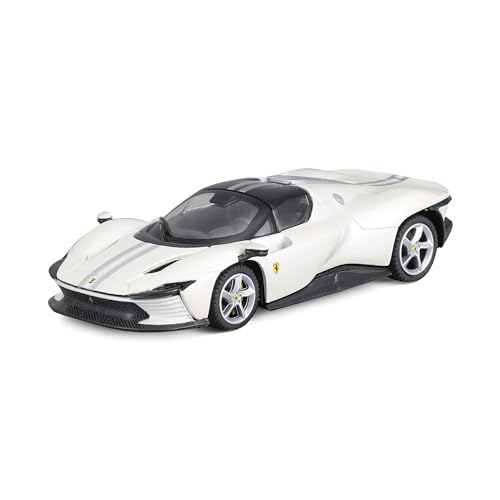 Bburago Ferrari Daytona Sp3: Modellino Auto In Scala 1:43, Ferrari Signature Edition, Custodia Rigida, 10 Cm, Bianco (18-36914)