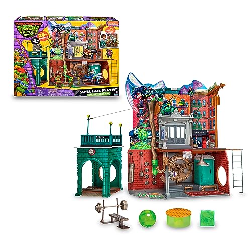Giochi Preziosi - Tartarughe Ninja 2023 Caos Mutante – Playset Del Quartier Generale Delle Tartarughe Ninja – Dettagliato E Ricco Di Accessori – Adatt