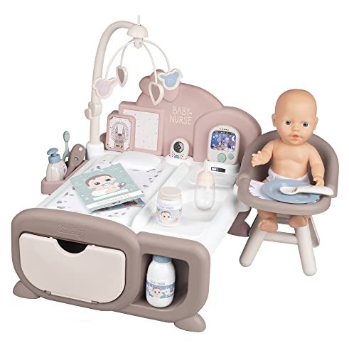 Smoby - Baby Nurse Cocoon Nursery, 7600220375, 3 Anni, Con Funzioni Elettroniche, 20 Accessori Inclusi