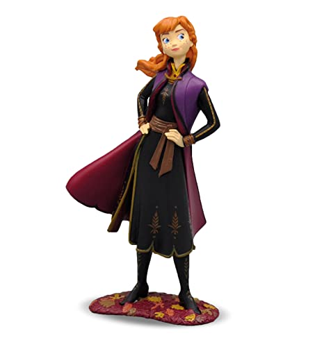 Bullyland 13512-Figure Walt Disney, Frozen 2, Anna, Circa 9 Cm Di Altezza, Figura Dipinta A Mano, Senza Pvc, Per Bambini Per Il Gioco D'Immaginazione,