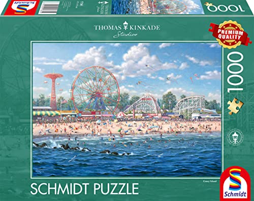 Schmidt Spiele 57365 Thomas Kinkade, Coney Island, Puzzle Da 1000 Pezzi, One Size