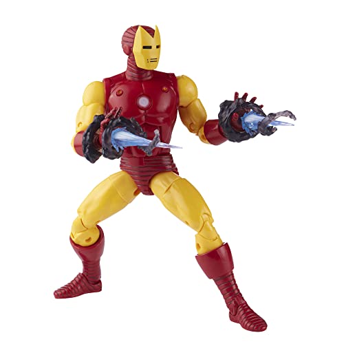 Hasbro Marvel Legends Series 20Th Anniversary Series 1 Iron Man Action Figure Collectible Toy, 9 Accessori, Multicolore