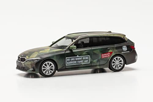Herpa Modello Di Auto Bmw Serie 3 Touring Personale Della Bundeswehr, In Scala 1:87, Per Diorama, Pezzo Da Collezione, Decorazione, Made In Germany, P