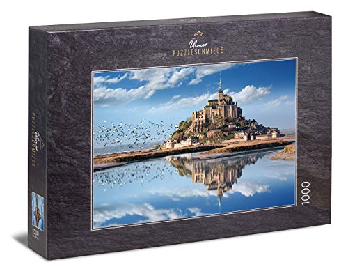 Ulmer Puzzleschmiede - Puzzle Mont Saint-Michel - Puzzle 1000 Pezzi - La Famosa Isola Rocciosa In Normandia