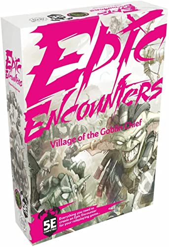 Epic Encounters: Village Of The Goblin Chief - Rpg Fantasy, Tabletop Game With 20 Goblin Miniatures, Double-Sided Game Mat, & Game Master Adventure Bo