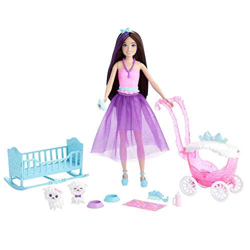 Barbie Dreamtopia - Barbie Dress Up Set, Include Tanti Abiti E Accessori, Tra Cui Una Coda Da Sirena, Due Gonne, Cerchietti A Tema, Una Collana E Tant