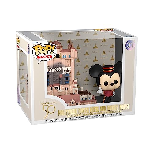 Funko Pop! Town: Wdw 50Th-Tot With Mickey - Tower Of Terror - Disney World 50Th Anniversary - Figura In Vinile Da Collezione - Idea Regalo - Merchandi