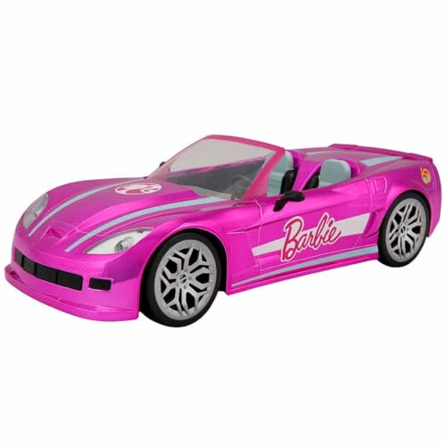 Mondo Motors - Mattel Barbie Dream Car Cabrio Glamour - Macchina Auto Radiocomandata Per Bambini Di Barbie - Due Posti - Dettagli Realistici - Colore