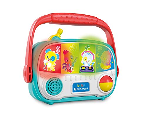 Clementoni Baby Radio Giocattolo Prima Infanzia, Gioco Musicale Elettronico, Centro Attività, Bambini 6 Mesi+, Multicolore, 17439