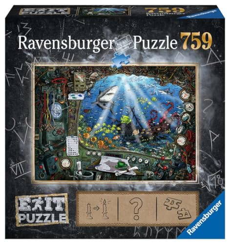 Ravensburger-Il Sommergibile Escape Puzzle, Multicolore, 759 Pezzi, 19953