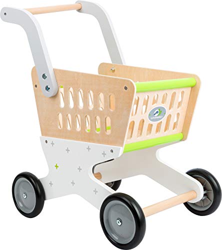 Small Foot Carrello Spesa "Trend" In Legno, Complemento Per Negozietto E Gioco Di Ruolo, Da 3 Anni, 11161