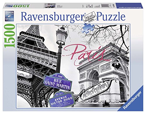 Ravensburger Puzzle Paris, A Parigi, Puzzle 1500 Pezzi, Relax, Puzzles Da Adulti, Dimensione: 80X60 Cm, Stampa Di Alta Qualità, Travel, Viaggi