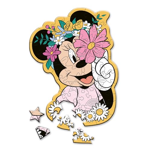 Trefl- Wood Craft Minnie Mouse Puzzle, Multicolore, Small, 20200