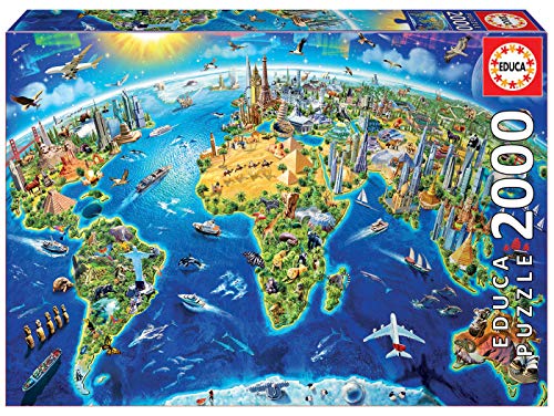 Educa - Genuine Puzzles. Simboli Del Mondo. Puzzle Per Adulti. 2000 Pezzi