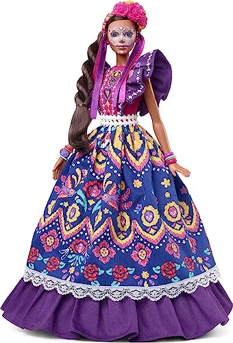 Barbie Día De Muertos 2022, Bambola Indossa Abito, Scarpe E Accessori, Giocattolo Per Bambini 6+ Anni, Hby09