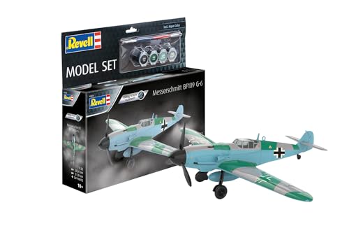 Revell 1:48-Messerschmitt Bf109G-6 (Easy-Click) Model Set, Colore Non Verniciato, 63653