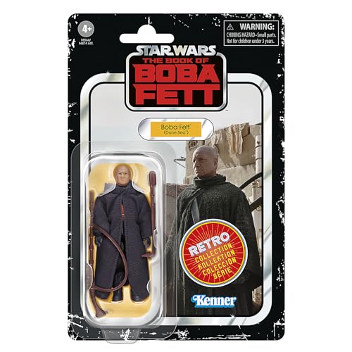 Star Wars Collezione Retro (Mare Di Dune) Libro Di Boba Fett-Action Figure 9,5 Cm, Colore Nero, F8564